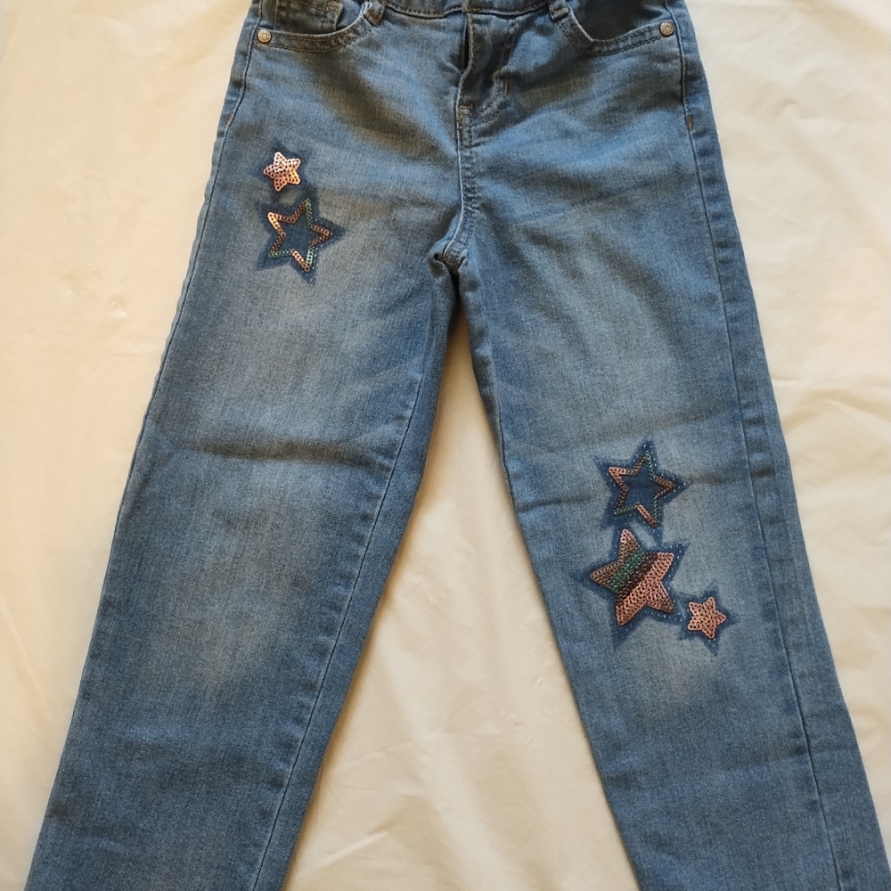 EPIC THREADS ANKLE/STRAIGHT LEG CROPPED RAW HEM DENIM PANTS KID GIRLS SZ 6X